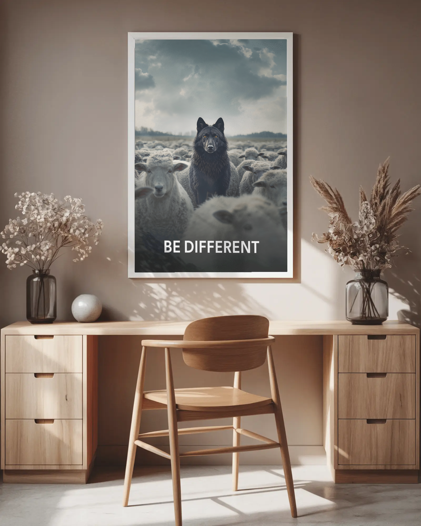 "Be Different" - "A Mirror of Individuality on the Wall"